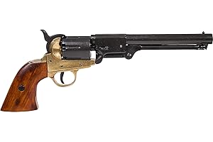 DENIX Erwachsene Revolver Marine USA 1851 Gefälschte Waffenreplik, schwarz, One Size