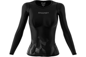 SMMASH Sport T-Shirt De Compression Femme Manches Longues Shirt Outdoor OCR Fitness Gym