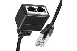 LOTNUT Rj45 Coupleur, Rj45 Ethernet RéPartiteur 1 vers 2 CâBles Adaptateur, pour Une Connexion à Large Bande à La Maison Ou Au Bureau (Les Deux Appareils Ne Peuvent Pas AccéDer à l'internet en MêMe Temps