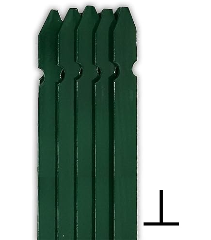 10 Paletti A T In Ferro Plastificato Verde - H250cm, Sezione 30x30x3mm, Per Recinzioni Giardino - Foto 7