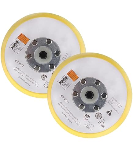 Bestgle 2 Packs 5 Inch Hook And Loop Backing Pad With M8 Thread Polishing Backer Plate Sanding Disc Pad For Random Orbital Sander Polisher Buffer