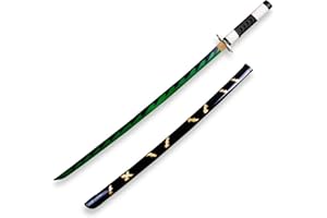 SHASHAYA Demon Slayer Sword 75cm(30in) Bamboo Samurai Sword Katana Sword,Handmade Katana Anime Cosplay Props,Bamboo Blade Toys for Kids,Boys Girls Gift Party Favor