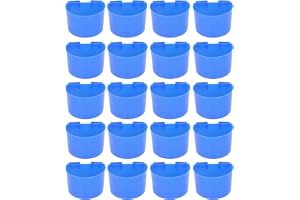 20st Fågelmatskål Plast Papegoja Vattenmatningskopp, Fågelburmatare Trågset Plast för Fågelpapegojabur Matningskopp Matbehållare(L