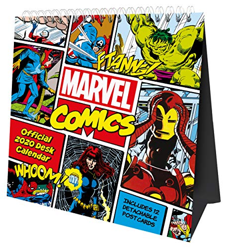 Marvel Comics 2020 Desk Easel Calendar - Official Desk Easel with removable postcards
