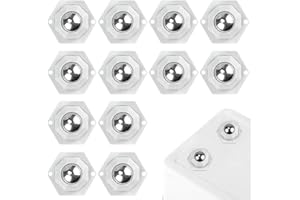 VEITEIBE 12 Stück Lenkrollen Klein, Weiß Rollen für MöBel, Selbstklebende 360 Grad Lenkrollen, Mini Rollen für Möbel, Selbstklebendes Starkes Rollenrad für Transport Von MöBeln, Waren