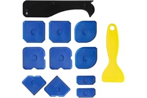 WANGZHENXI Juego de 12 Piezas de Espátulas de Silicona, Herramientas para Alisar y Eliminar Silicona, Ideal para Cocina, Baño y Resina Acrílica - Incluye Silikonabzieher y Fugenabziehe