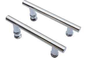 KEABATH Shower Door Handle 2 Pack Shower Door Pull Handle Parts Replacement 145mm Hole to Hole Stainless Steel Glass Door Handle with Plastic knobs