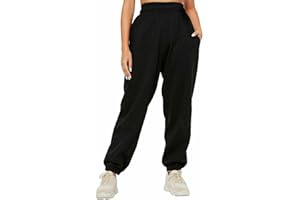 FAIRY TRENDZ LTD Womens Fleece Casual Oversized Jogging Joggers Bottoms Ladies Fleece Joggers Cuffed Pants