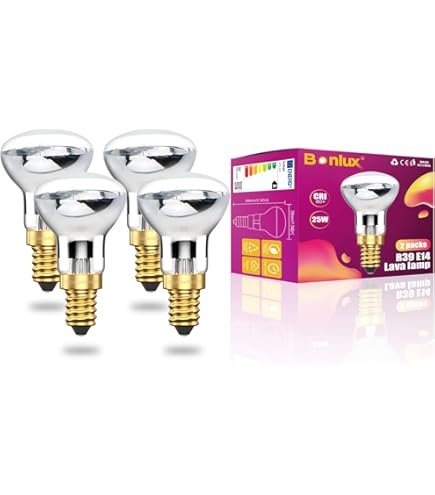 Lampadine Lava Sostitutive E14 R39 30W | 10 Pezzi Faretti A Vite Trasparenti Per Lampade Lava