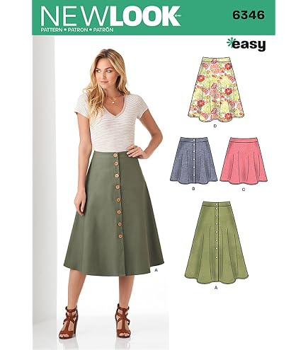 Patron Couture New Look - Robe à Bretelles Et Jupe Crayon Tailles 34-46