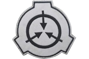 TOPPATCH Écusson brodé du logo de la Fondation SCP, emblème militaire pour casquettes, sacs à dos ou manteaux (blanc)