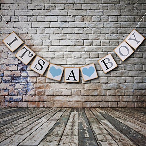 LEORX Ammer Banner-Baby-Dusche Hochzeit Hochzeits Party Dekoration Foto Prop (IT’s A BOY) - 4