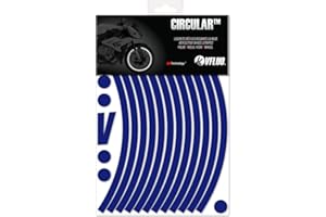 VFLUO - Motorcycle Reflective Wheel Stripes kit, 1 Wheel Rim Stickers Pack, 3M Technology™ - High lateral Visibility, Discreet and Design, Easy Installation