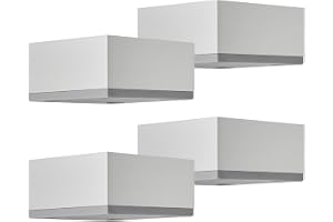 SOTECH Set med 4 st Möbelfötter MOTEL 65 x 65 mm höjd 35 mm silverlook anodiserade möbelben i aluminium