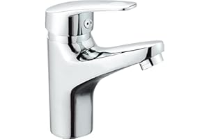 DIDARENBA Rubinetto bagno lavabo acciaio inox acqua calda e fredda con 2 tubi inclusi miscelatore lavabo bagno rubinetto bagno rubinetti bagno miscelatore bagno rubinetto lavabo bagno