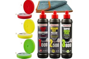 PFLEGEN UND POLIEREN Set lucidatura auto Menzerna 125/140 + tamponi PP per lucidatrice eccentrica kit completo