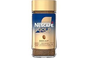 NESCAFÉ Gold Blend Decaf Premium Instant Coffee, Rich Aroma and Smooth Taste Gold Blend Decaf Coffee, 190g (Pack of 1)