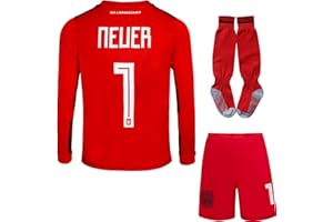 Mokiss Deutschland Neuer Kinder Torwart Trikot Fußball #1 Neu Saison Shorts Socken Torwarttrikot Langarm