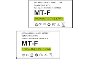FLSTOR Akku für AVM Fritz!Fon MT-F, C5, C4, M2, 1000mAh Li-Ion Wiederaufladbarer Batterie kompatibel mit AVM Fritz!Fon 312BAT006, 312BAT016, 312BAT006CS-FVM446CL - (2 Stück)