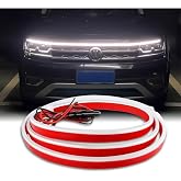 Volkswagen Taigo ile Uyumlu Kaput Ledi, G&uuml;nd&uuml;z Ledi, Silikon 150cm Beyaz Ara&ccedil; Kaput Led Şerit