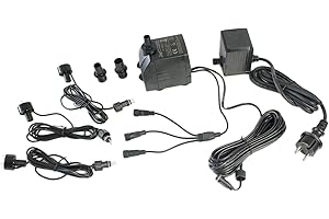 Arnusa Pompe de fontaine avec éclairage LED - Pompe submersible - 1500 l/h - RVB