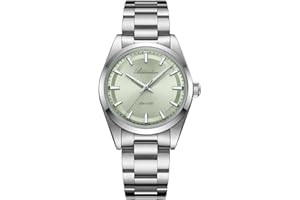 ADDIESDIVE 36 MM mała tarcza męski zegarek na rękę ze stali nierdzewnej wodoodporny 100 M zielony/biały/szary