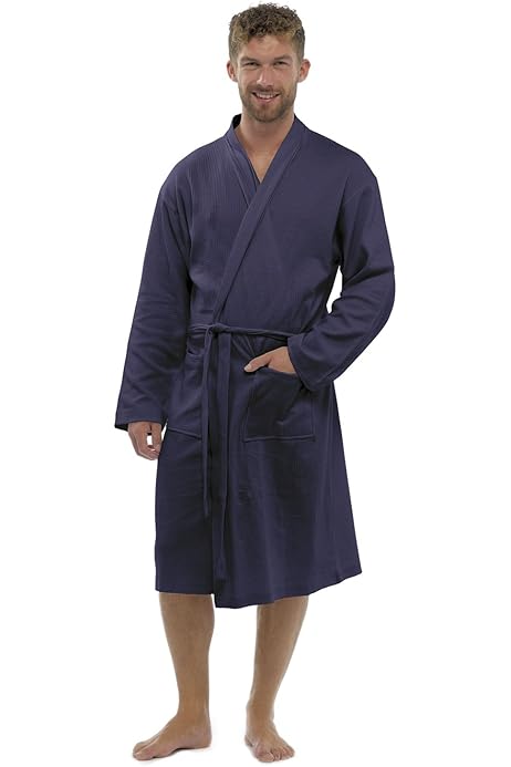 mens waffle dressing gown uk