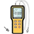 LYCEBELL Manometer Gas Pressure Tester, Digital Manometer Dual-Port Air Pressure Meter with Backlight and Data Record Function, Manometer HAVC with 12 Measure Units
