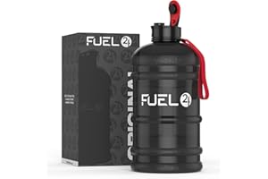 Fuel24 Jug - 2.2 Litre Water Bottle - Extra Strong Flex Material - Drop Proof, Pop or Straw Cap Options - 2.2L Large Gym Sports Bottle, BPA FREE