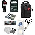 Emergency Survival First Aid IFAK Kit with Tourniquet, 6" and 4" Israeli Bandage, Chest Seal, Compressed Guaze, Trauma Shear : UK Seller
