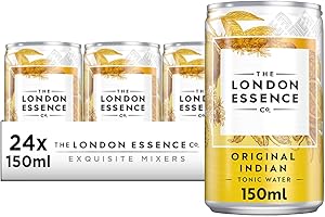 THE LONDON ESSENCE CO. Original Indian Tonic, Premium Cocktail Mixer, 150ml, Pack of 24 cans, No Artificial Colours Preservatives or flavours, Low Calorie