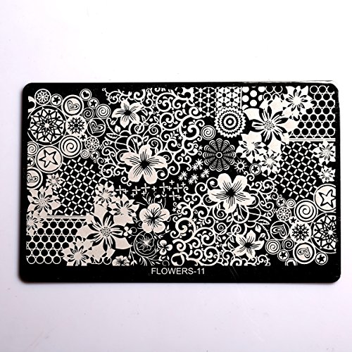 Yimart® Nail Art Decor Nail Stamping Printing Plate Image Stamp Templates Flowers 11