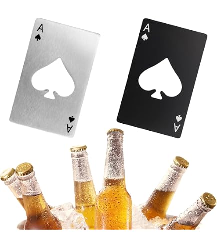 10 Pezzi Set Apribottiglie Multifunzione: Portafoglio, Piatto Birra in Acciaio I