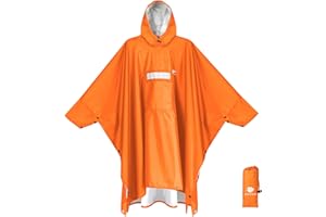 Anyoo Lekki Wodoodporny Oddychający Ripstop Ponczo z kapturem do aktywności na świeżym powietrzu