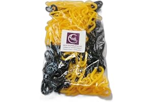 AUA SIGNALETIQUE - Chaîne de Signalisation en Plastique (Jaune et Noir - Ø6mm, 5 mètres)