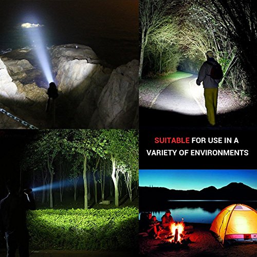 LED Taschenlampe , Ubegood Zoomable LED Light Taschenlampe [5 Modus] 2000 Lumen wasserdichte Camping Light für Outdoor, Haushalt, Büro etc - 5