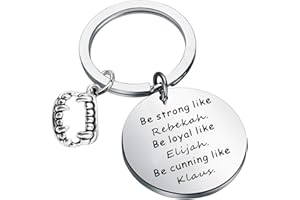 NOBRAND MYOSPARK V D Inspired Gift Be Strong Like Rebekah Be Loyal Like Elijah Be Cunning Like Klaus Keychain Gift (Strong Elijah KC)