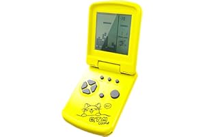 JXD 3.5" Console de Jeu Block avec Design Rabattable Unique 26 Jeux de Briques rétro intégrés Plusieurs Modes Difficulté/Vitesse Réglables Jeux éducatifs pour Enfants Cadeaux de Noël/Fêtes (Jaune)