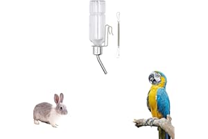 HUDIEPAN 1 Pièces Pet Hanging Bouteilles, Lapin Suspendu d'eau Bouteille, Suspendus Chargeur Automatique de Eau, Pet Lapin Accrochez Bouteille d'eau, Lapin Eau Feeder pour Lapins Chinchillas Cobayes 180ML