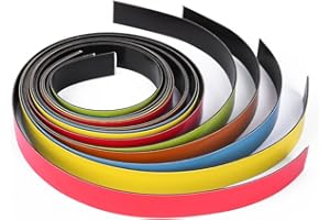 ewtshop® Magnetbänder farbig sortiert, 5 x 1 Meter, 20 mm breit, einfach in gewünschte Größen schneiden