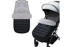Geoyien saco carro bebe invierno, saco capazo invierno, saco silla paseo, Funda de pies de invierno para niños 80cm, asiento deportivo para cochecitos de bebé (negro) (negro 2)