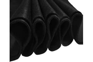 Jtnohx Fieltro Artesanal, Fieltro de 1,4 mm de Grosor para Manualidades, Tela de Fieltro de 90x90 cm, Hojas de Fieltro Suave para Proyectos de Arte y Costura (Negro)