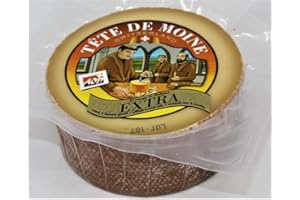 Extra Tete de Moine min. 6 MONATE GEREIFT "du Patron" AOP Orig. Schweizer Mönchkopf Käse halber Laib ca. 400 gL8