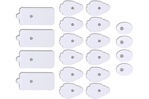 QUIWILL QUILLE TENS Electrodes - 20 TENS Unit Pads Electrode Pads Reusable Self-Adhesive Replacement Massage Pads (Snap on) - TENS/EMS Electronic Pulse Massager