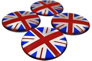 ZORRATIN 4X Union Jack UK Flag Wheel Center Cap Cover Compatible with Mini Coopers R50 R51 R52 R53 R55 R56 R57 R58 R59 R60 R61 F55 F56