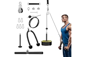 FASPUP Poulie Musculation Maison, Cable Machine Musculation Poulie Haute et Basse Poulie Musculation pour Entraînement en Force des Bras Triceps Dos
