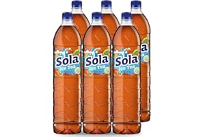SORINA Sola Pesca Tè freddo al, confezione da 6 tè freddo al 1.5 Le per giornate calde, tè freddo istantaneo con ingredienti veri, di tè freddo aromatizzato spremuto, rinfrescante per il corpo