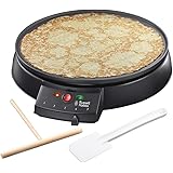 Russell Hobbs Padella Crepes, Crepiera, Crepes, Piastra antiaderente, Temperatura regolabile, 1000 W, Spatola e Accessorio cr