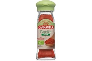 Cannamela - Linea Bionatura, Paprika Dolce Bio, Confezione da 50g. Ideale per carni, patate, zuppe, cereali e legumi