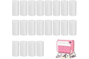 FHISKUNYU 57x30mm Papier Termiczny 7m - 20 Rolki, Coreless, Wyraźne i Trwałe Wydruki, Bezbarwny Papier Termiczny, Bez Zapychania Drukarki, Do Drukarek Paragonów, Kas Fiskalnych, Terminali Płatniczych